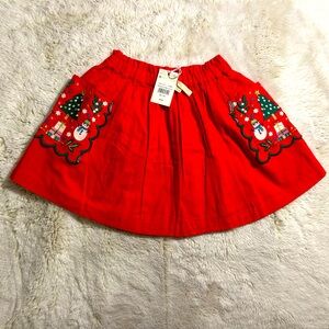 Mini Boden Red Festive Skirt
